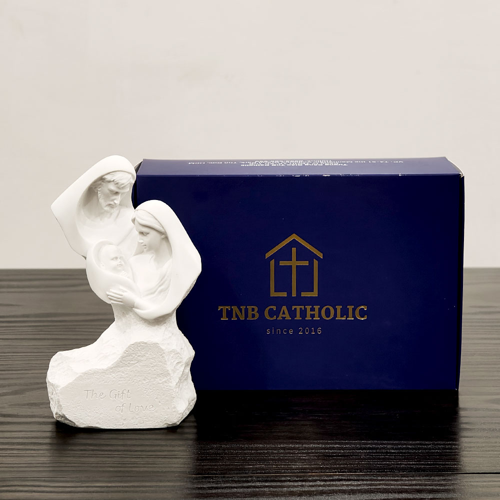 Tượng Thánh Gia Poly Màu Trắng